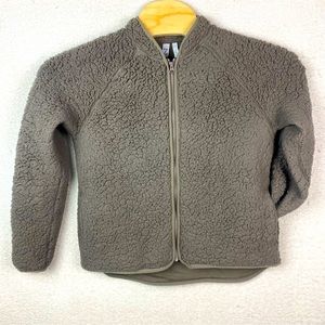 Z by Zella Sherpa Aura‎ Faux Teddy Brown Zip Front Jacket Wms Sz Medium